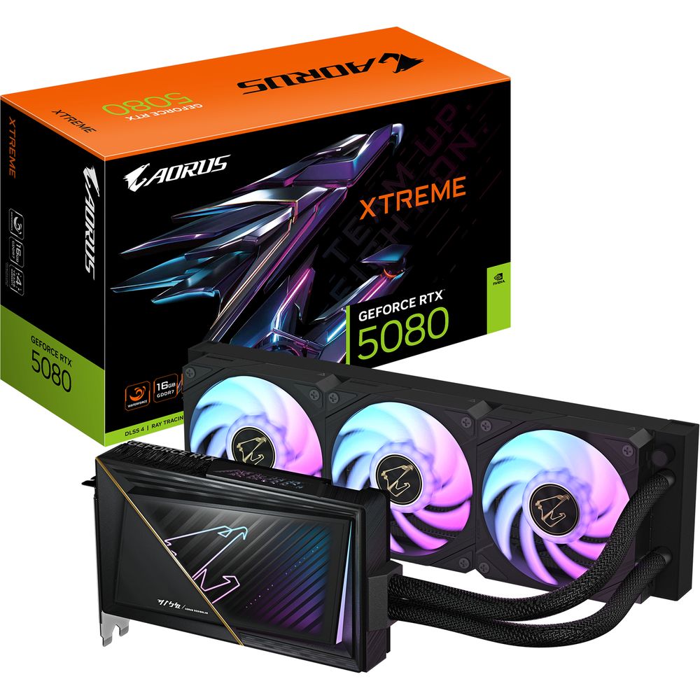 Видеокарта Gigabyte RTX5080 XTREME WATERFORCE 16GB GDDR7 256bit 3xDP HDMI 3FAN RTL