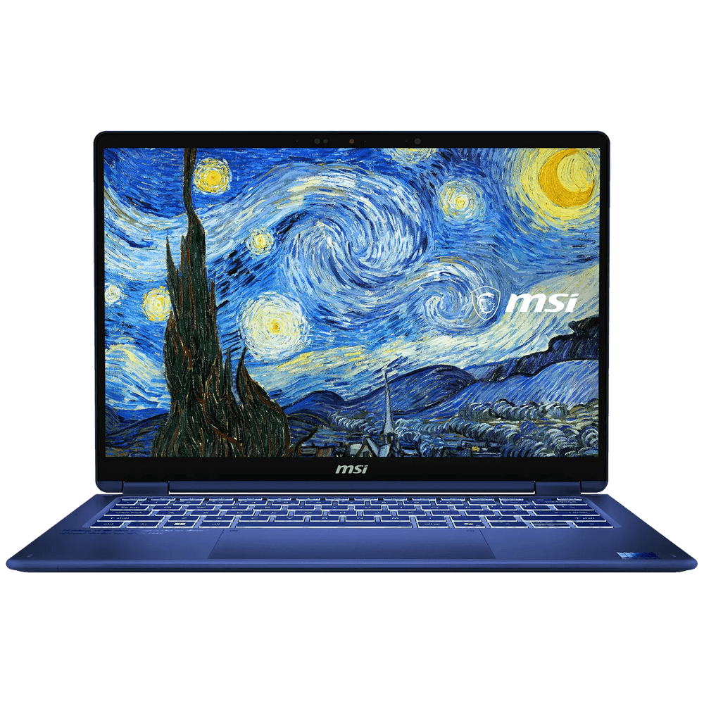 Ноутбук MSI Prestige 14 Flip AI+ The Starry Night-400RUY Intel Core Ultra X9 378H/32Gb (soldered D5)/SSD1Tb/UMA/14"/OLED/Touch/WUXGA/1920x1200/60Hz/Win11Pro/Star Blue/1.37kg