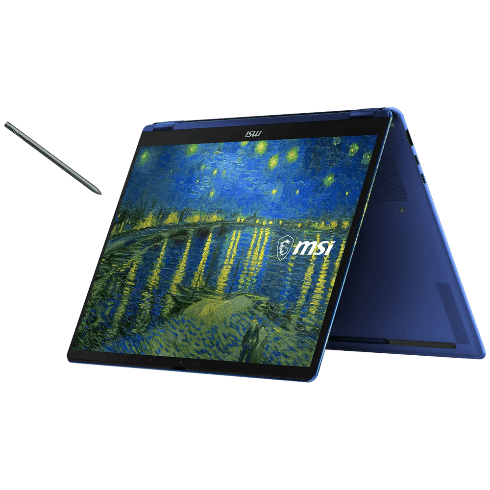 Ноутбук MSI Prestige 14 Flip AI+ The Starry Night-400RUY Intel Core Ultra X9 378H/32Gb (soldered D5)/SSD1Tb/UMA/14"/OLED/Touch/WUXGA/1920x1200/60Hz/Win11Pro/Star Blue/1.37kg
