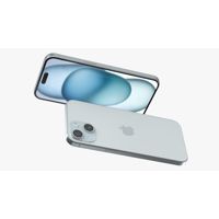 Смартфон Apple A3090 iPhone 15 128Gb голубой моноблок 3G 4G 1Sim 6.1" 1179x2556 iOS 17 48Mpix 802.11 a/b/g/n/ac/ax NFC GPS GSM900/1800 Protect