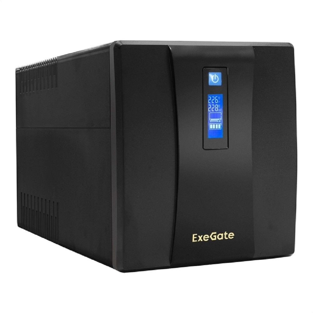 Exegate EP285503RUS ИБП ExeGate SpecialPro Smart LLB-1500.LCD.AVR.EURO.RJ <1500VA/950W, LCD, AVR, 4 евророзетки, RJ45/11, Black>