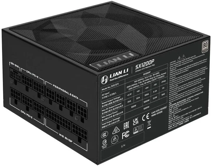 Блок питания Lian-Li ATX 1000W SX1000P 80+ platinum (20+4pin) APFC 120mm fan 8xSATA Cab Manag RTL