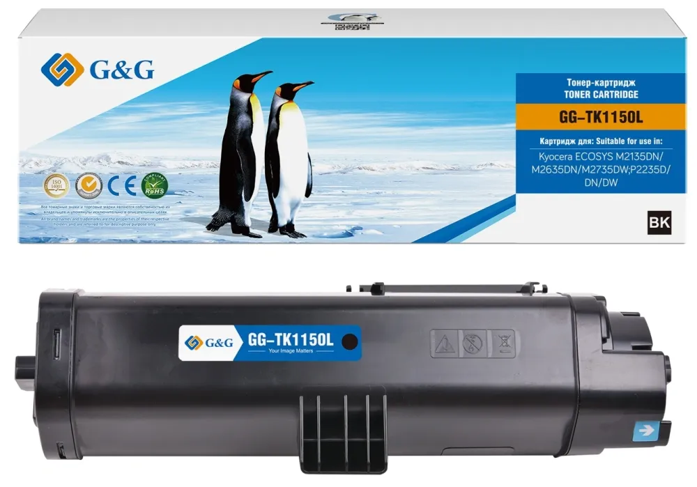Картридж лазерный G&G GG-TK1150L черный (7200стр.) для Kyocera ECOSYS M2135DN/M2635DN/M2735DW;P2235D