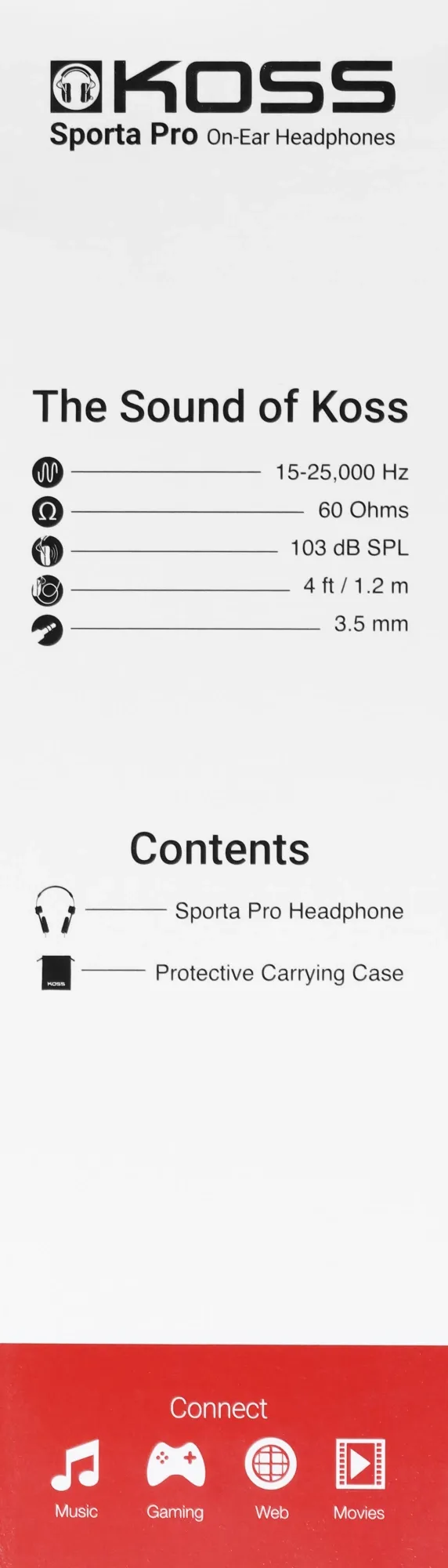 Наушники накладные Koss Sporta Pro 1.2м черный проводные оголовье (17101034)