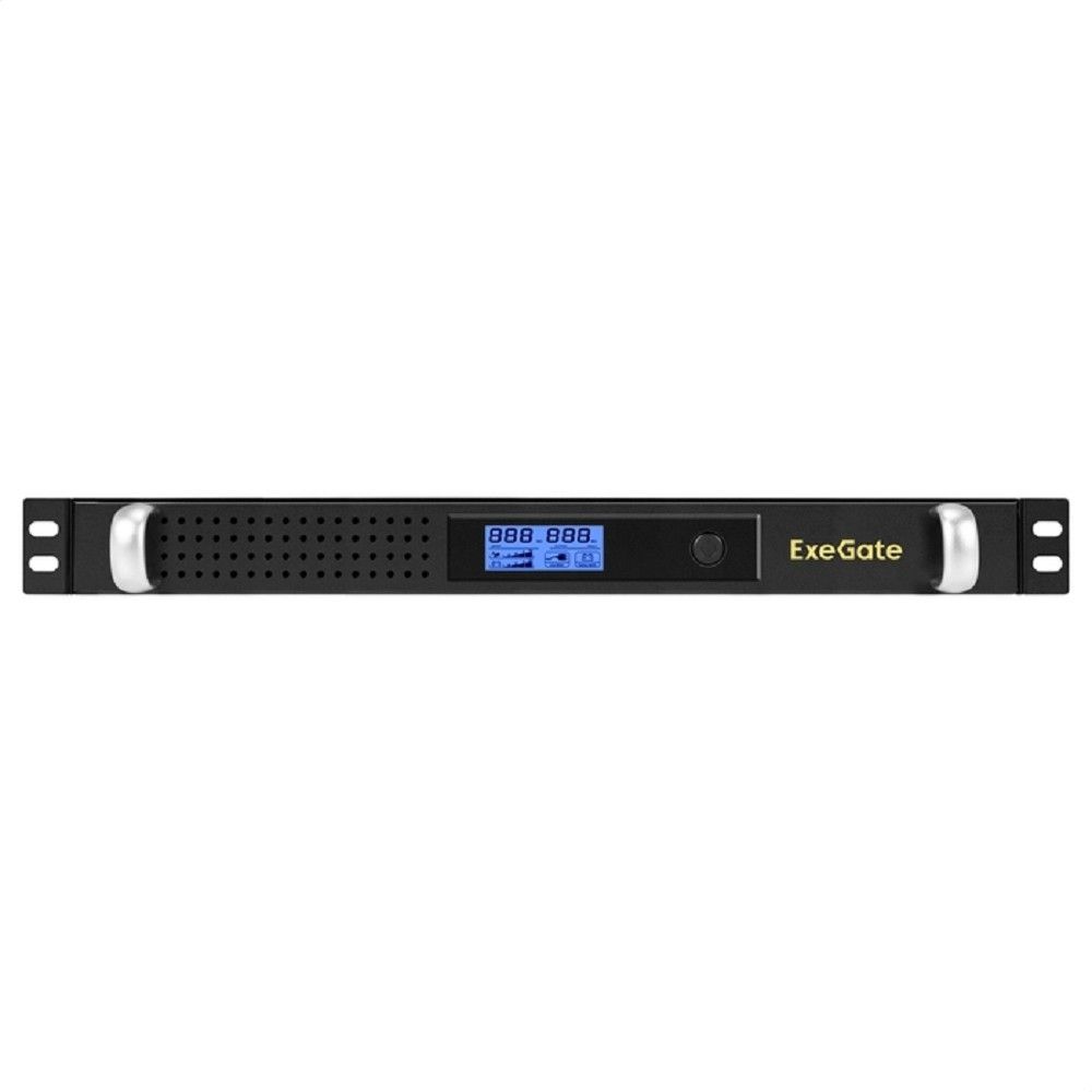 Exegate EX297833RUS ИБП 1U ServerRM UNL-650.LCD.AVR.4C13.RJ.USB.1U <650VA/360W, LCD, AVR, 4*C13, RJ, USB, 1U, установка в стойку, Black>