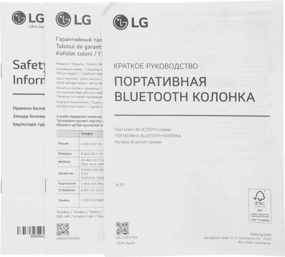 Минисистема LG XBOOM XL9T черный/красный 1000Вт USB BT