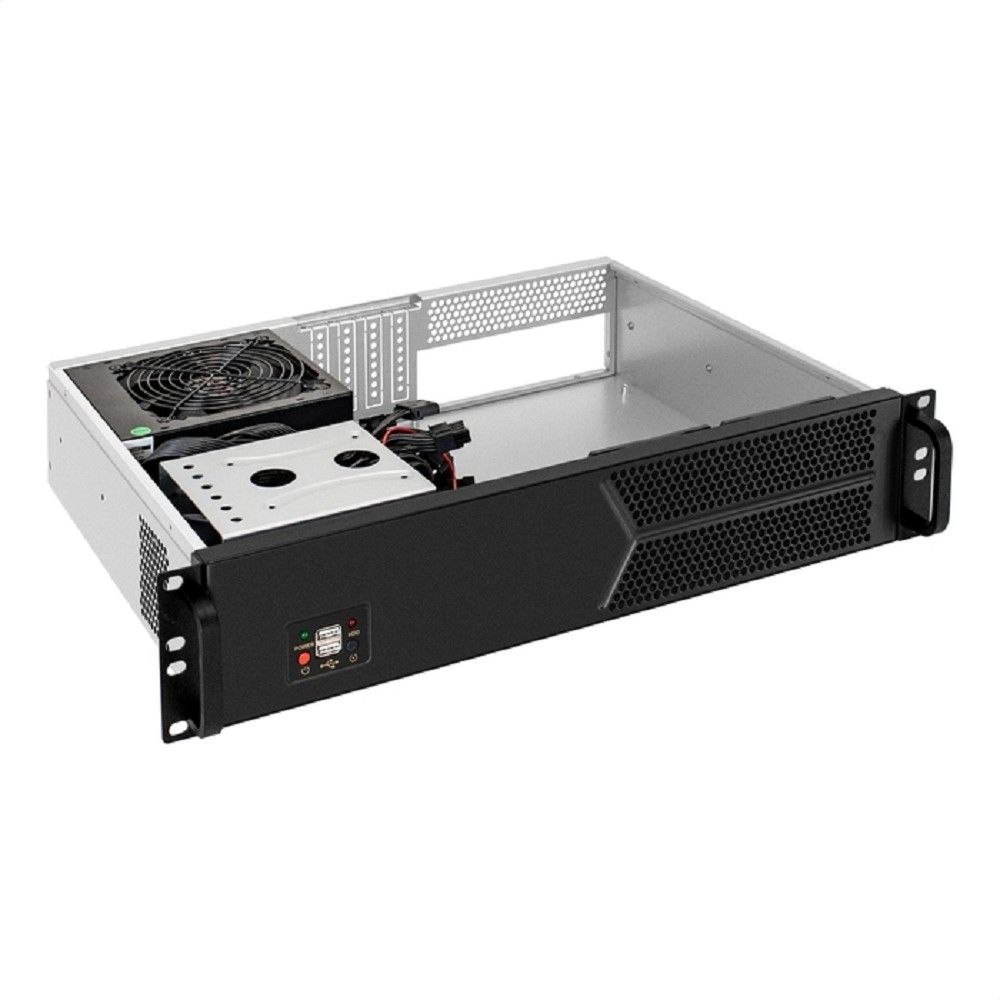 Exegate EX298434RUS Серверный корпус ExeGate Pro 2U330-03 <RM 19", высота 2U, глубина 330, БП 500PPH-SE, 2*USB>
