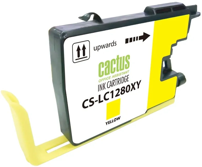 Картридж струйный Cactus CS-LC1280XY желтый (16.6мл) для Brother MFC-J6510/6910DW с чипом