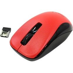 Genius Мышь NX-7005 Red { оптическая, 800/1200/1600 dpi, радио 2,4 Ггц, 1хАА, USB} [31030127103/31030017403]