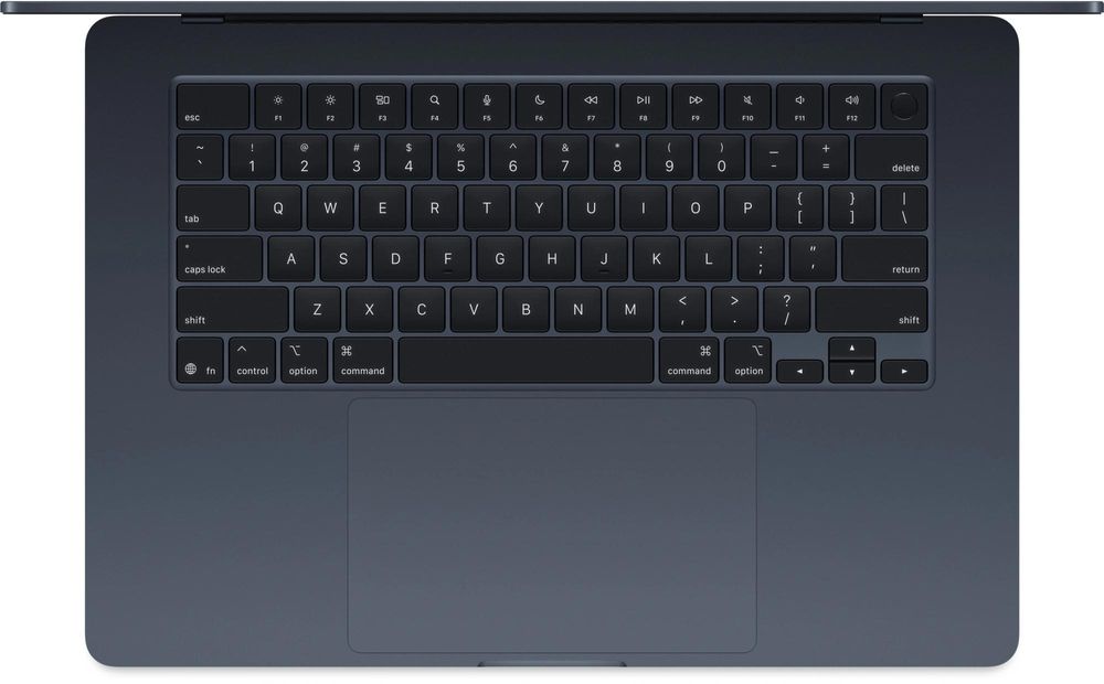 Ноутбук Apple MacBook Air A3241 M4 10 core 16Gb SSD512Gb/10 core GPU 15.3" Liquid Retina (2880x1864) macOS midnight WiFi BT Cam (MW1M3LL/A)