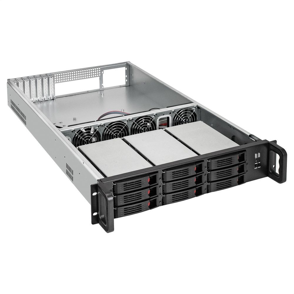 Корпус Exegate Pro 2U650-HS09 RM 19", высота 2U, глубина 650, без БП, 9xHotSwap, 2*USB