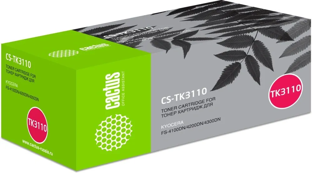 Картридж лазерный Cactus CS-TK3110 TK-3110 черный (15500стр.) для Kyocera Ecosys FS-4100DN/4200DN/4300DN