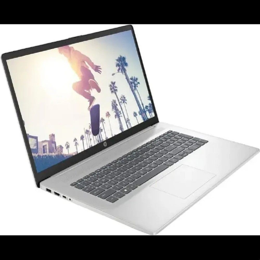 Ноутбук HP 17-cp2465ng Ryzen 5 7520U 16Gb SSD512Gb AMD Radeon Graphics 17.3" IPS FHD (1920x1080) FreeDOS silver WiFi BT Cam (B41LYEA)