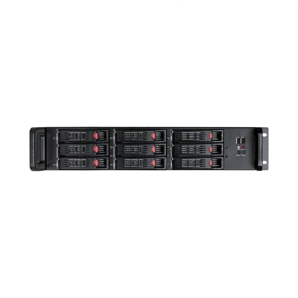 Exegate EX285223RUS Серверный корпус ExeGate Pro 2U650-HS09 <RM 19", высота 2U, глубина 650, БП 2U-500ADS, 9xHotSwap, 2*USB>