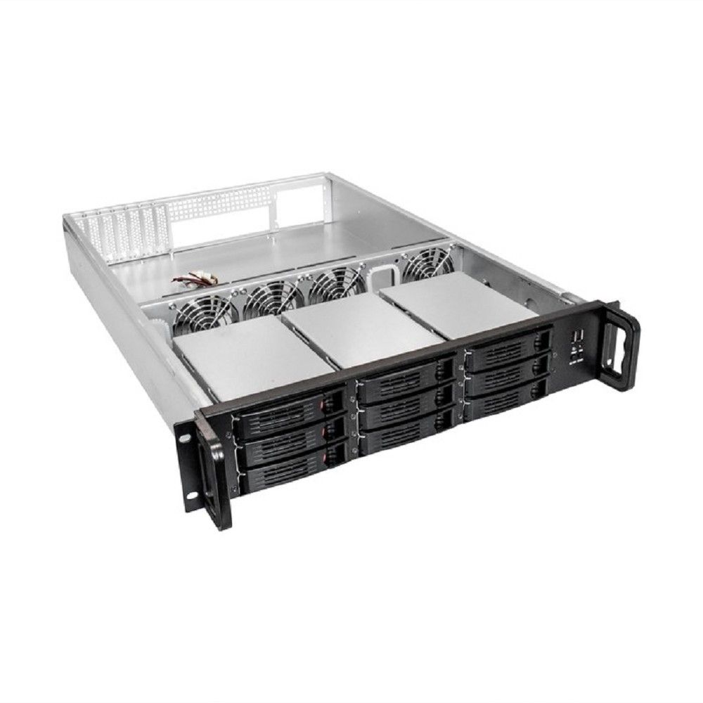 Exegate EX285223RUS Серверный корпус ExeGate Pro 2U650-HS09 <RM 19", высота 2U, глубина 650, БП 2U-500ADS, 9xHotSwap, 2*USB>