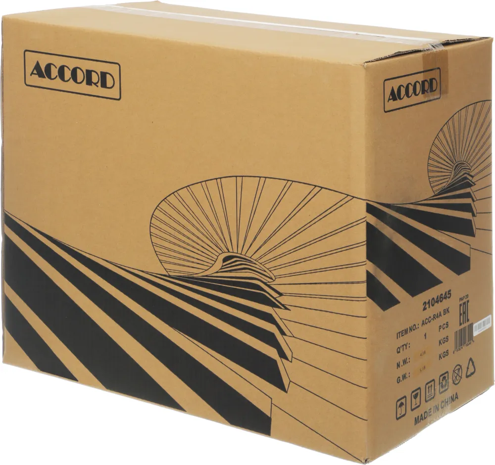 Корпус Accord ACC-R4A черный без БП ATX 2xUSB3.0 1xUSB3.1 audio