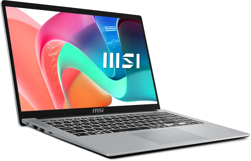 Ноутбук MSI Modern 15 F13MG-253RU Core i7 1355U 16Gb SSD512Gb Intel Iris Xe graphics 15.6" IPS FHD (1920x1080) Windows 11 Pro silver WiFi BT Cam (9S7-15S122-253)