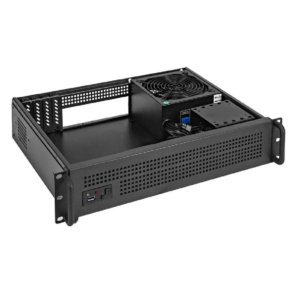 Exegate EX295925RUS Серверный корпус ExeGate Pro 2U380-03 <RM 19", высота 2U, глубина 380, БП 600RADS, USB3.0>