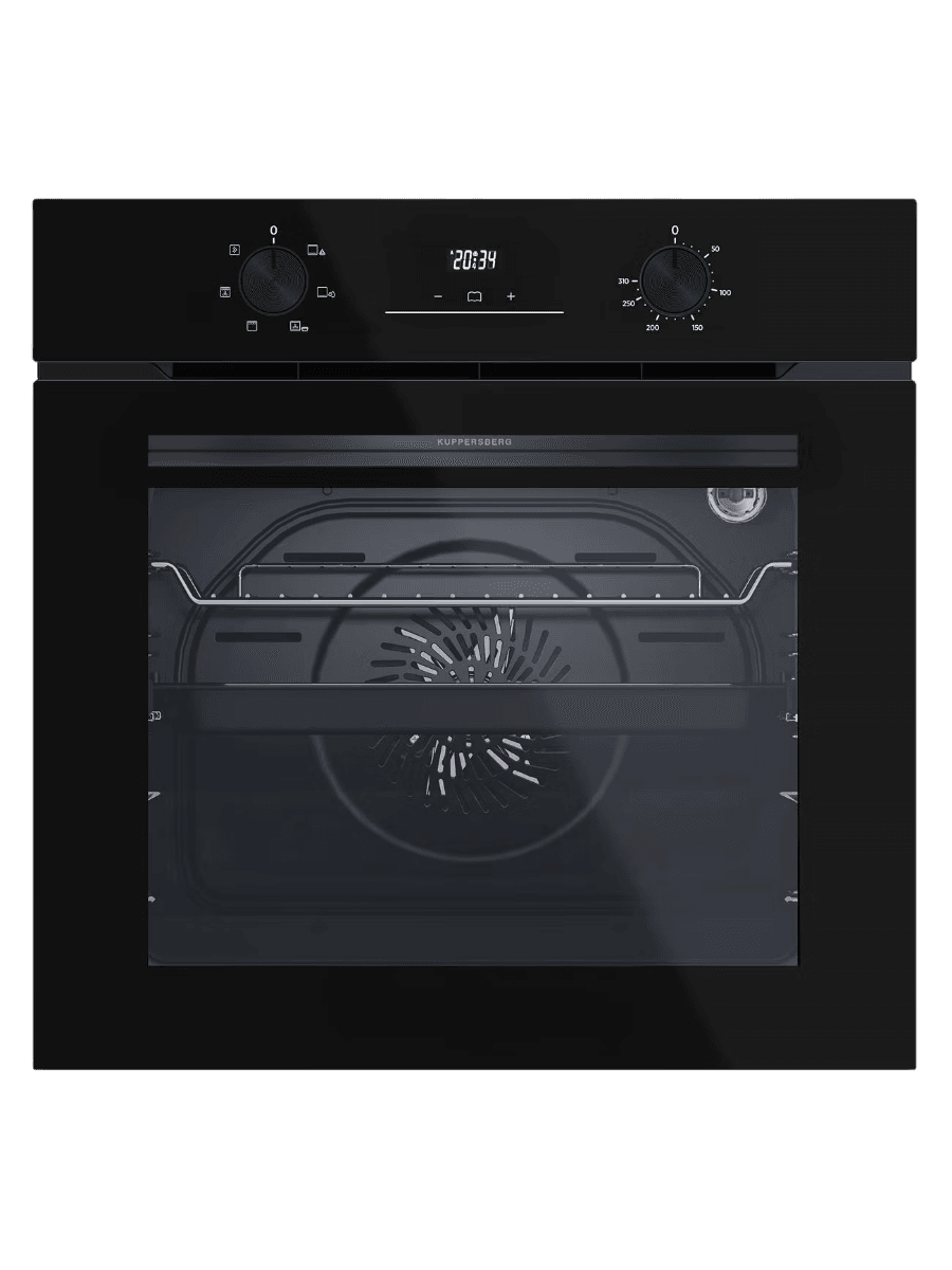 Духовой шкаф Kuppersberg/ KITCHEN RETAIL / Духовой шкаф Kuppersberg, High-Tech, 78 л, поворотное управление, утапливаемые переключатели, дисплей, таймер, 6 режимов, макс. температура 310 градусов, телескопические направляющие (на 1 уровень), цвет черный, 