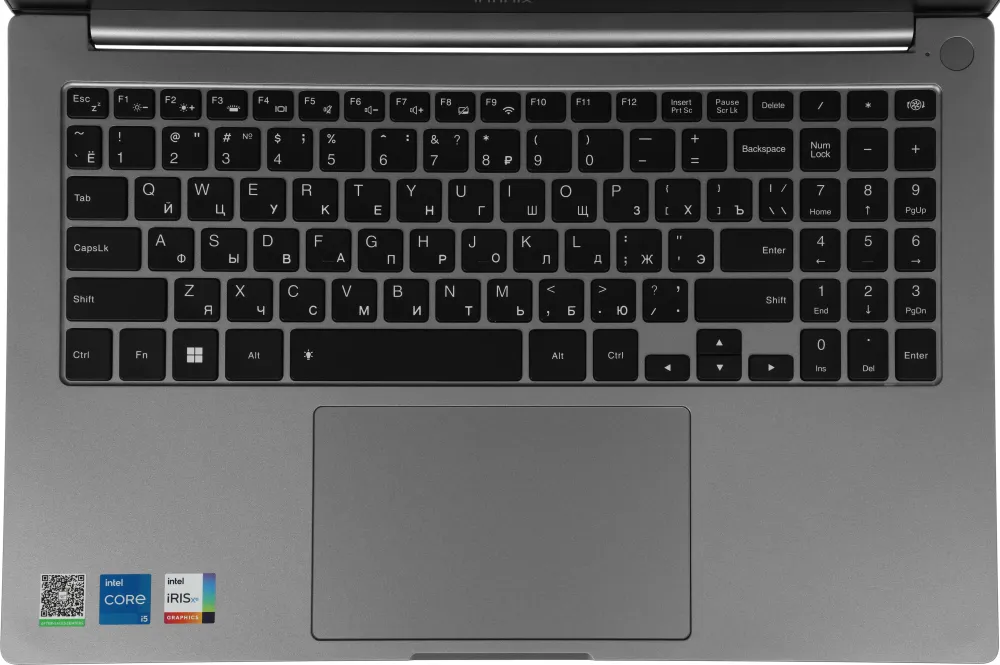 Ноутбук Infinix Inbook Y3H PLUS YL513H Core i5 12450H 16Gb SSD512Gb Intel UHD Graphics 15.6" IPS FHD (1920x1080) FreeDOS grey WiFi BT Cam (71008302606)
