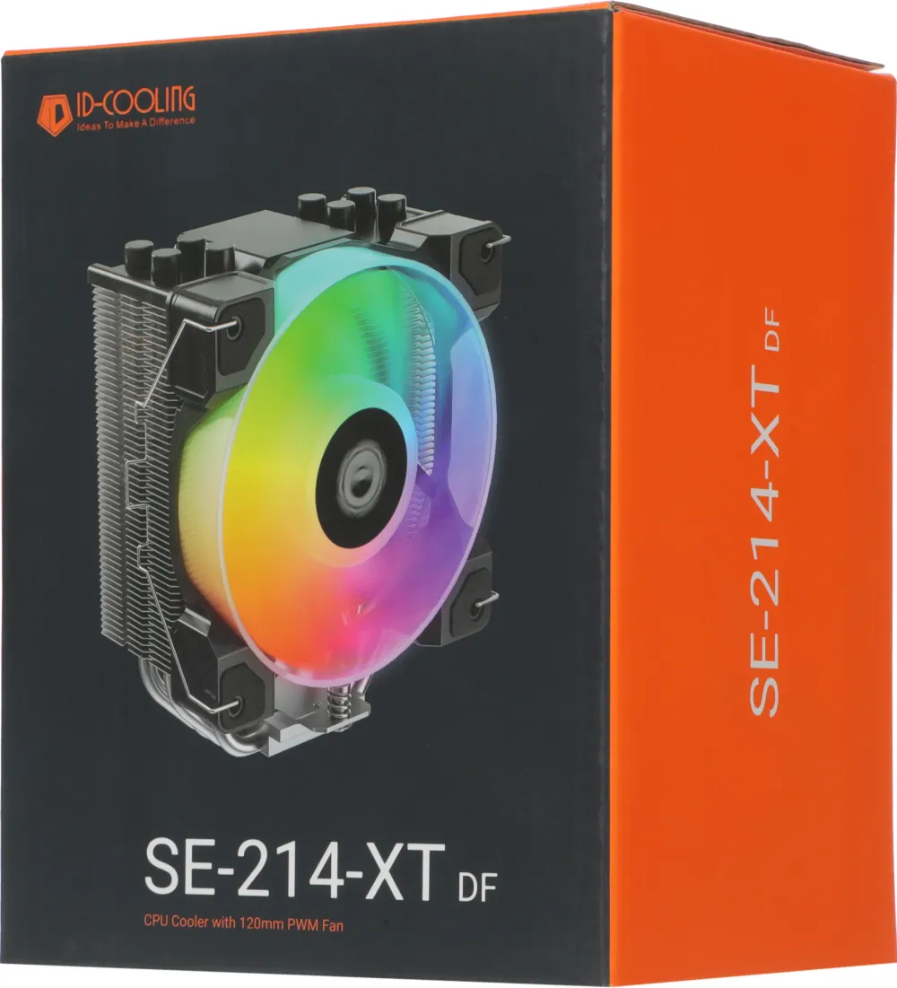 Вентилятор для процессора ID-Cooling SE-214-XT DF ARGB Black 180W/PWM/ ARGB/ all Intel /AMD AM4/ Screws