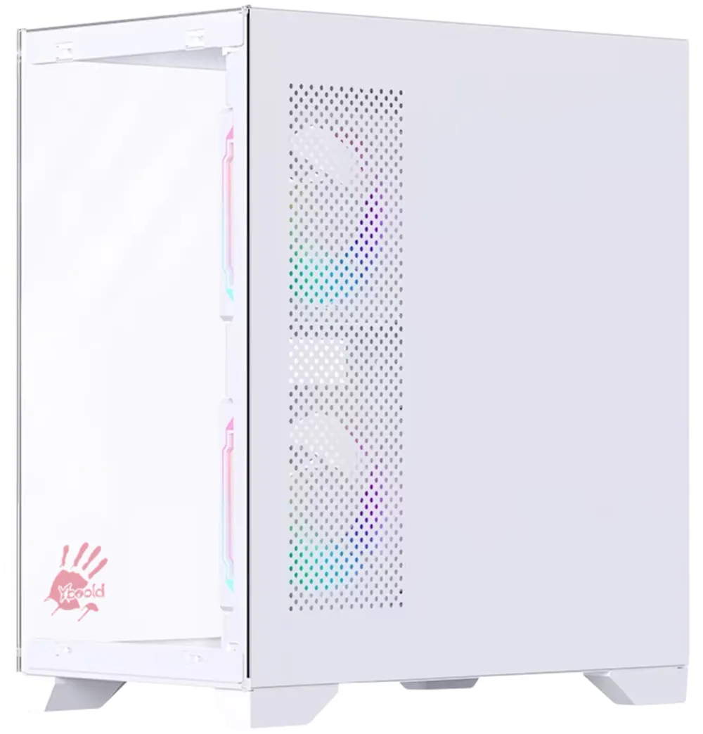 Корпус Bloody BD-CC103F белый без БП mATX 7x120mm 1xUSB2.0 1xUSB3.0 audio bott PSU