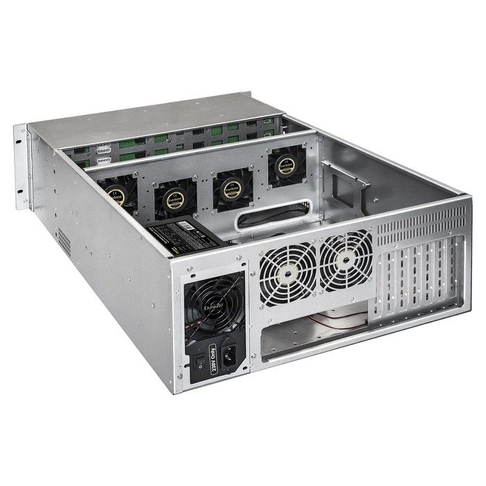 Exegate EX293581RUS Серверный корпус ExeGate Pro 4U660-HS24 <RM 19", высота 4U, глубина 660, БП 1000ADS, 24xHotSwap, USB>