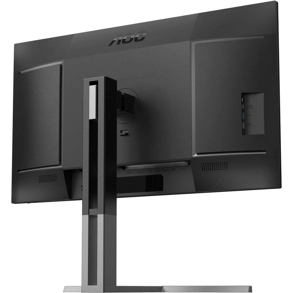 Монитор 27" AOC U27U3CV  Nano IPS, 3840x2160, 60Hz, 4ms, 400сd/m, 1300:1, HDR10 | 2xHDMI(2.0), DP(1.4), Type-C(PD-96W), 4xUSB 3.2, RJ45 | HAS, Pivot, Swivel, InPSU, Speakers, Vesa 100, Black