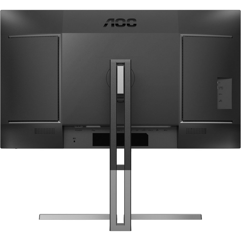 Монитор 27" AOC U27U3CV  Nano IPS, 3840x2160, 60Hz, 4ms, 400сd/m, 1300:1, HDR10 | 2xHDMI(2.0), DP(1.4), Type-C(PD-96W), 4xUSB 3.2, RJ45 | HAS, Pivot, Swivel, InPSU, Speakers, Vesa 100, Black