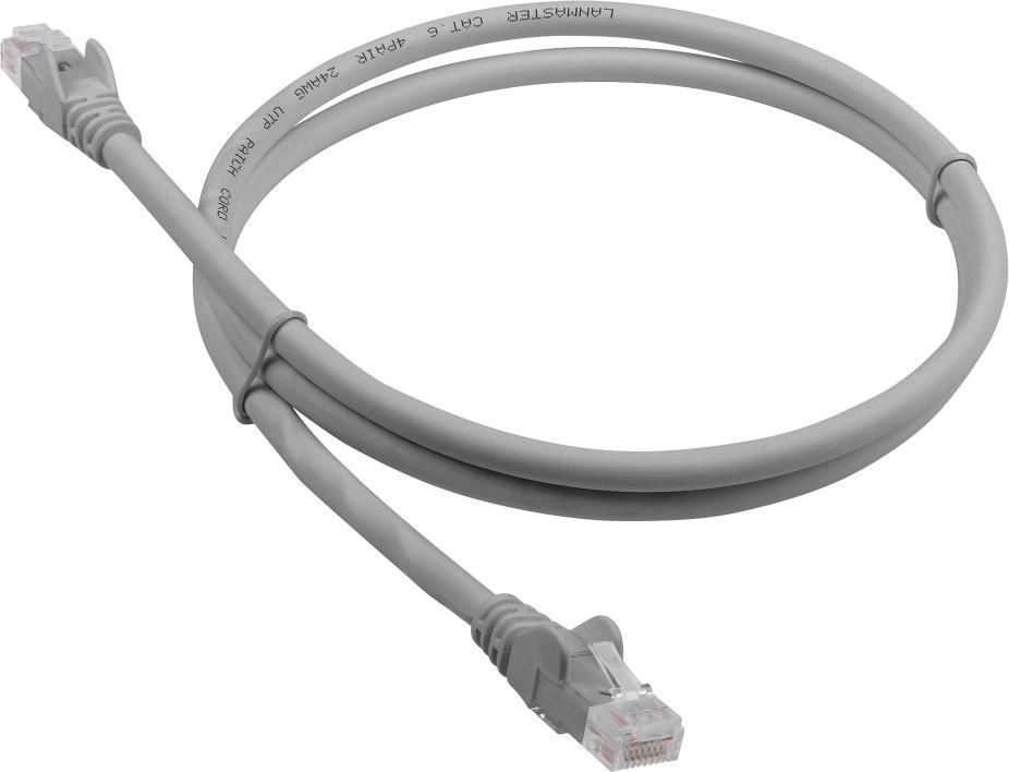 Патч-корд Lanmaster LAN-PC45/U6-15-GY UTP RJ-45 вил.-вилка RJ-45 кат.6 15м серый LSZH (уп.:1шт)
