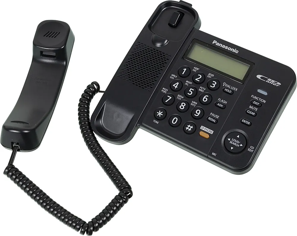 Телефон проводной Panasonic KX-TS2358RUB черный