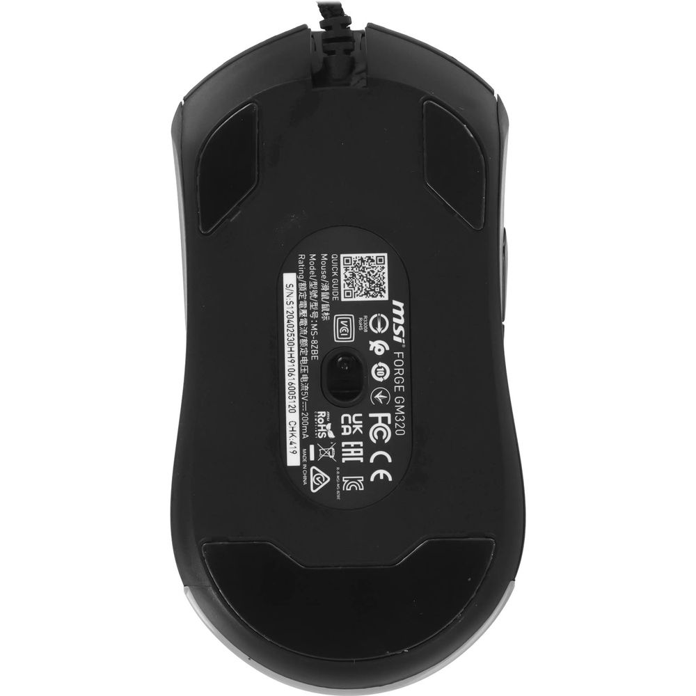 Мышь MSI Forge GM320 черный оптическая 12800dpi USB (S12-0402530-HH9)