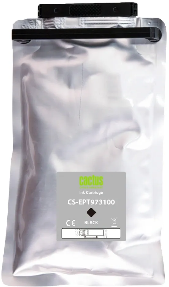 Картридж струйный Cactus CS-EPT973100 T9731 черный (540мл) для Epson WorkForce WF-C869RD3TWFC/WF-C869RDTWF с чипом