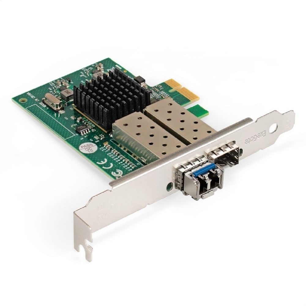 Exegate EX298938RUS Комплект: Сетевой адаптер SFP ExeGate EXE-82576-F2 + Трансивер Single-Mode до 20км ExeGate EXT-1G-SM1310-LC2-20KM (EX296229RUS: PCI-E x1 v2.0, порты 2x SFP (10/100/1000Mb/s), Gigab
