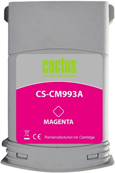 Картридж струйный Cactus CS-CM993A №761 пурпурный (400мл) для HP HP DesignJet T7100/Т7200 с чипом