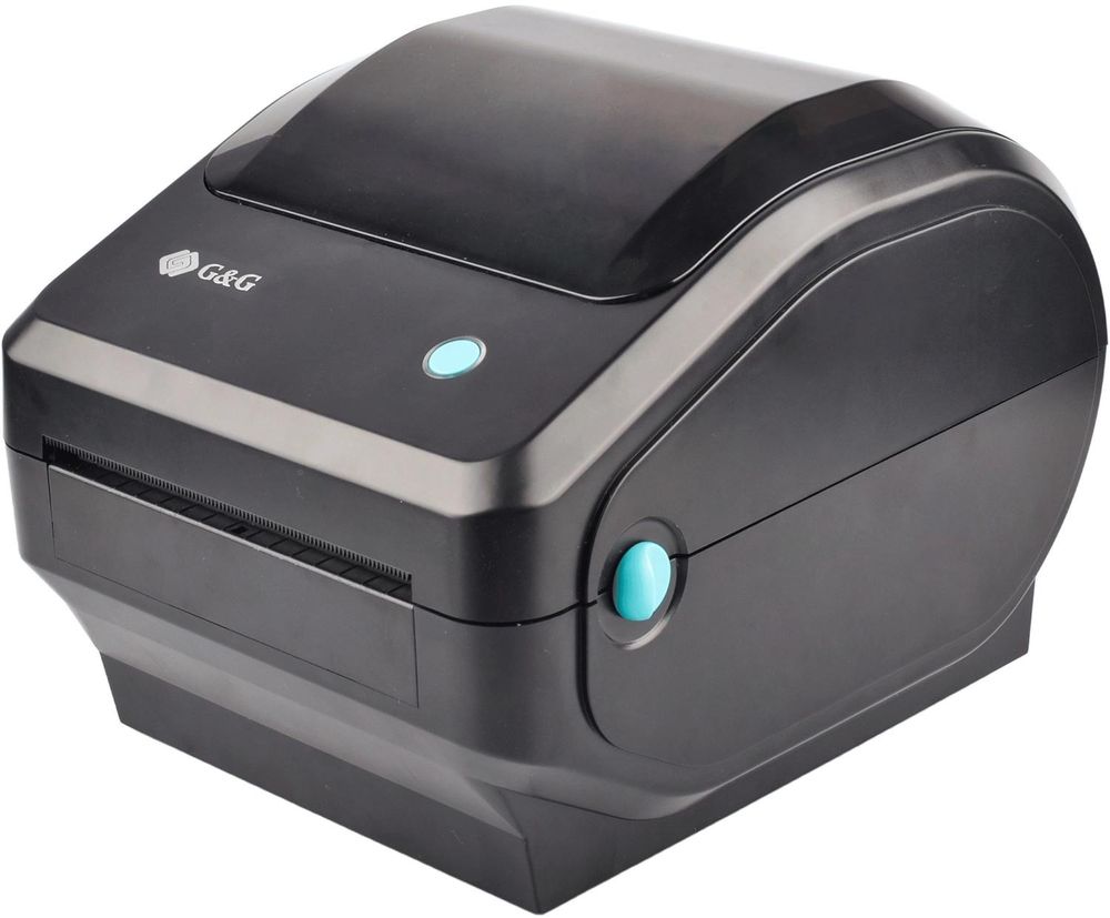 Термопринтер G&G GG-D410 203dpi 152мм/с/USB для печ.накл. черный