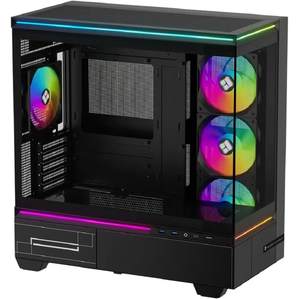 Thermalright Корпус M10 Black FAN4-C / TG / 4x120mm ARGB PWM Fans / USB TYPE-C / mATX  / TRTLM10BF4C