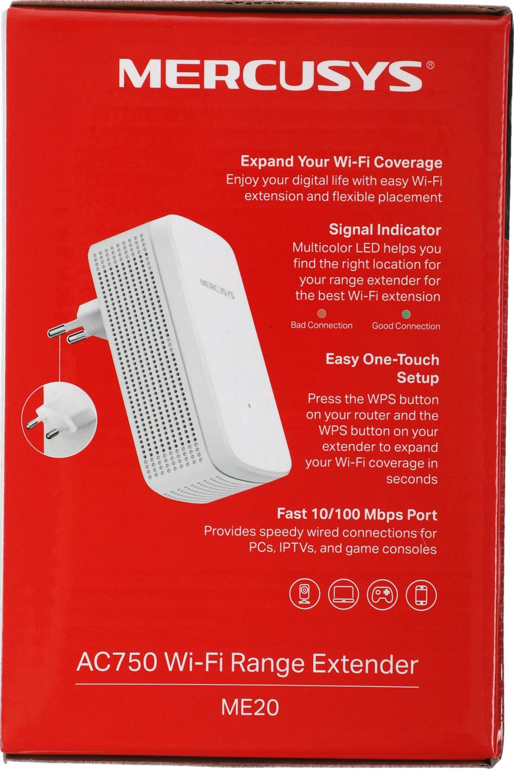 Усилитель Wi-Fi сигнала Mercusys ME20 AC750