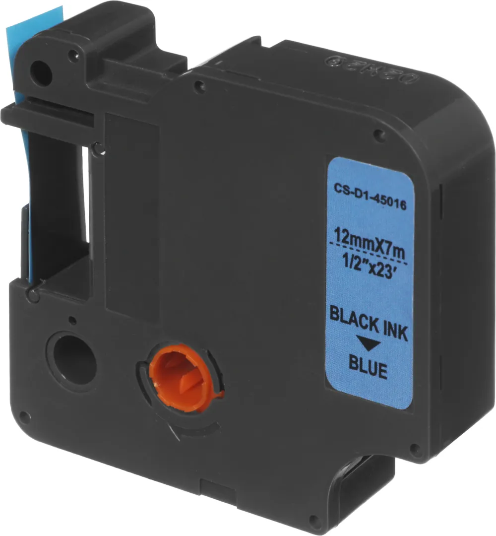Картридж ленточный Cactus CS-D1-45016 45016 черный на синем 12x7 для Dymo LM 160, 210D, 280, PnP, 420P, 500 TS; Rhino Pro 6000, 5200, 4200 без чипа