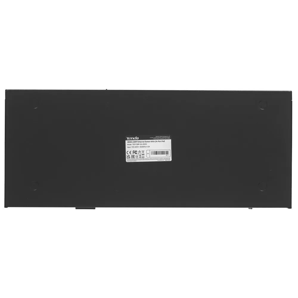 TENDA TEG1128P-24-250W Коммутатор неуправляемый PoE, 26x1 Гбит/с, PoE 24х30 Вт (до 230Вт), SFP 2х1 Гбит/с, установка в стойку