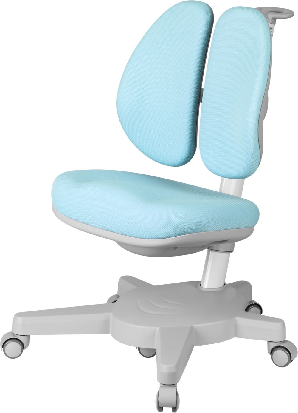 Кресло детское Cactus CS-CHR-3604BL голубой крестов. пластик серый