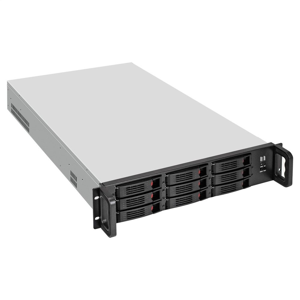 Exegate EX285224RUS Серверный корпус ExeGate Pro 2U650-HS09 <RM 19", высота 2U, глубина 650, БП 2U-600ADS, 9xHotSwap, 2*USB> -[EX285224RUS]
