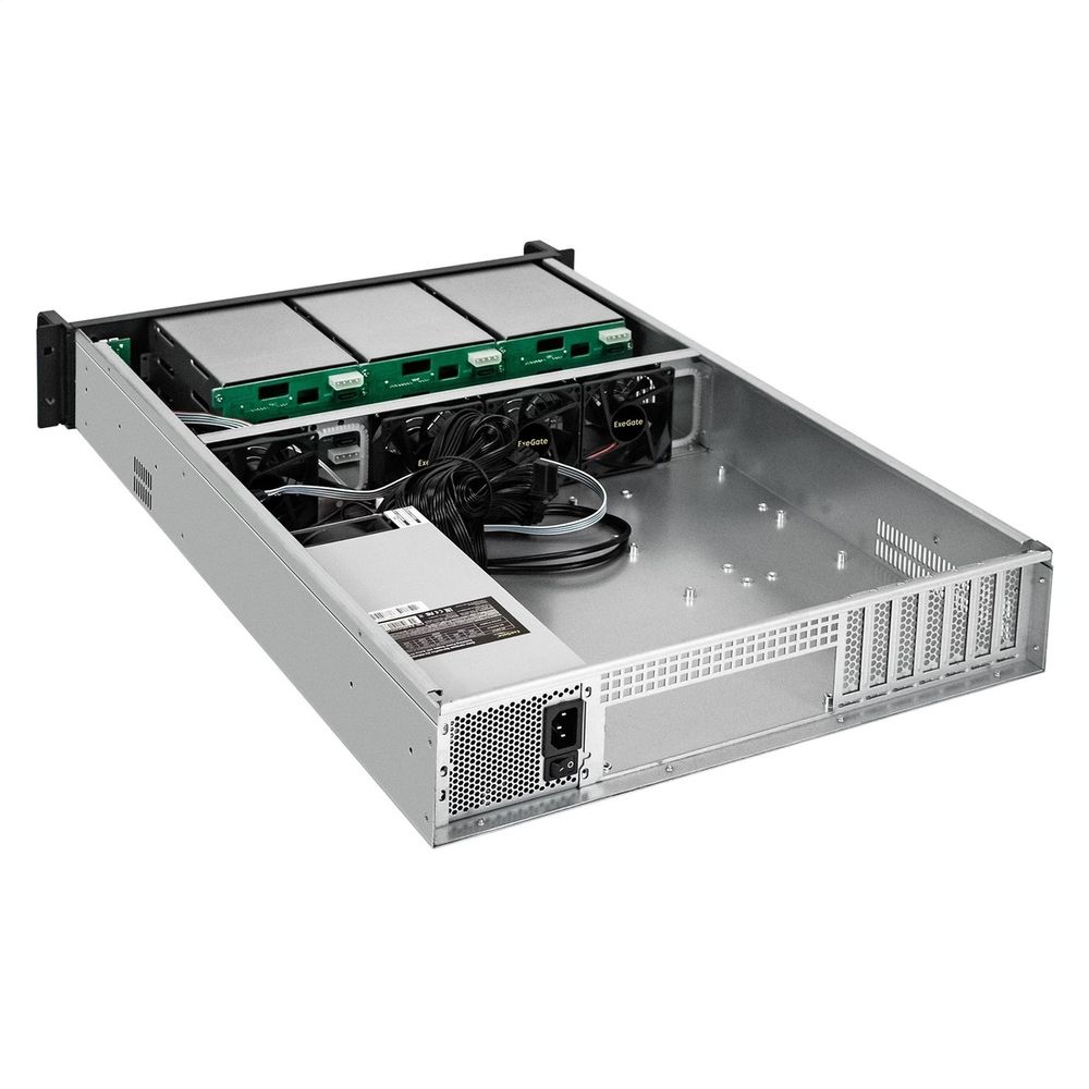 Exegate EX285224RUS Серверный корпус ExeGate Pro 2U650-HS09 <RM 19", высота 2U, глубина 650, БП 2U-600ADS, 9xHotSwap, 2*USB> -[EX285224RUS]