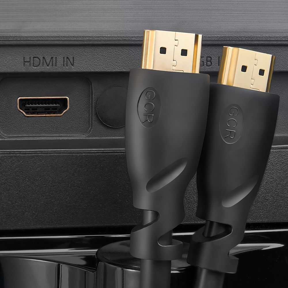 GCR Кабель 7.5m HDMI Ultra HD 4K, Full HD, 3D, черный, 24K GOLD, 30/30 AWG, 2 Х экран