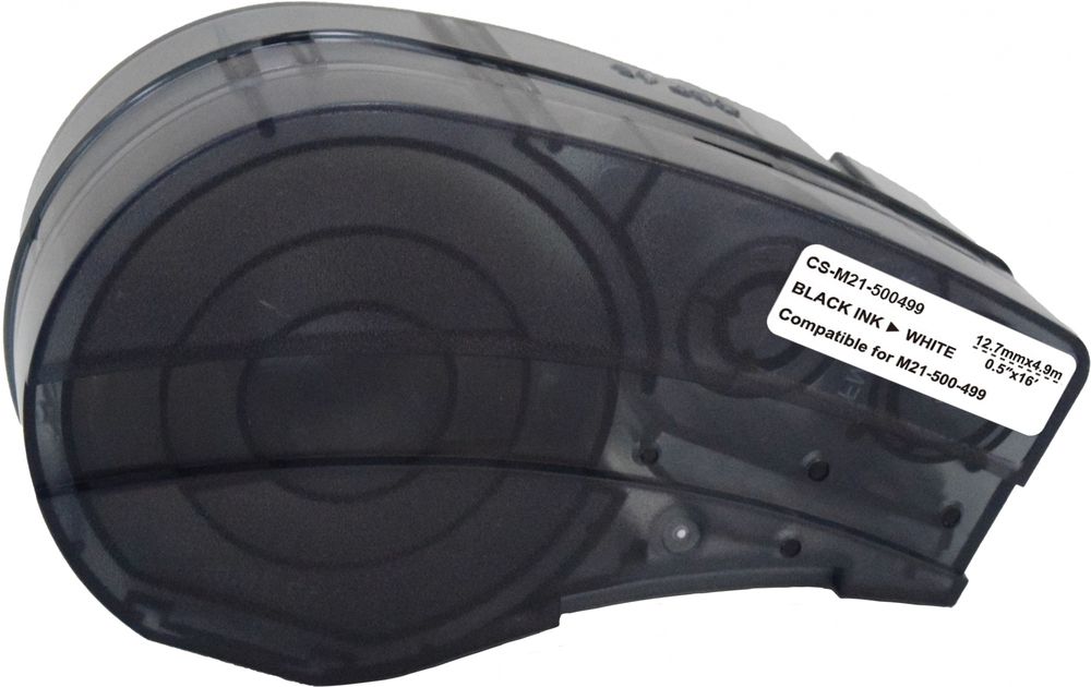 Картридж ленточный Cactus CS-M21-500499 черный на белом 12.7x4.9 для Brady BMP21-PLUS, BMP21-LAB