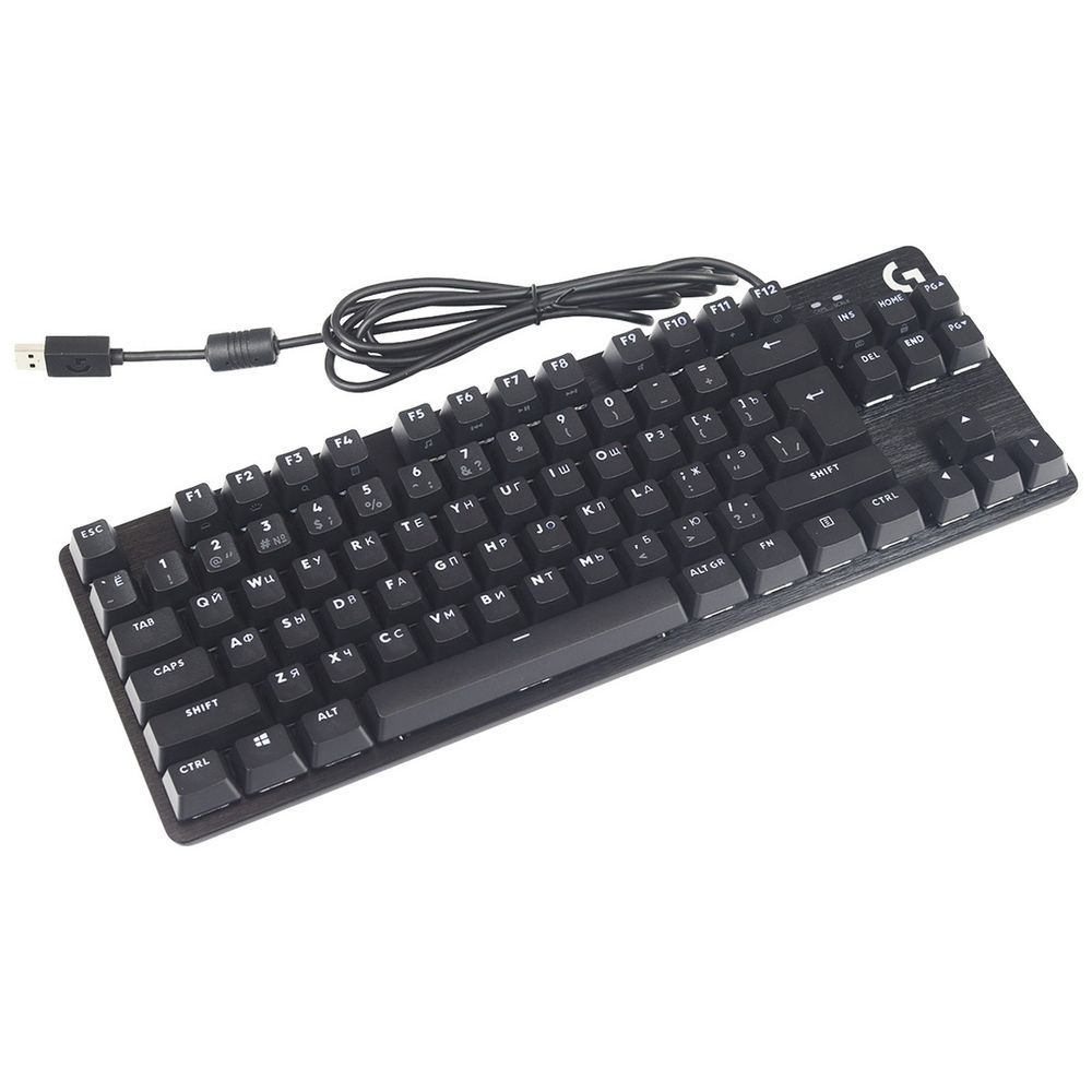 Клавиатура игровая Logitech G413 TKL SE черная, без цифрового блока, механические переключатели, белая подсветка, USB 1,8м, RTL