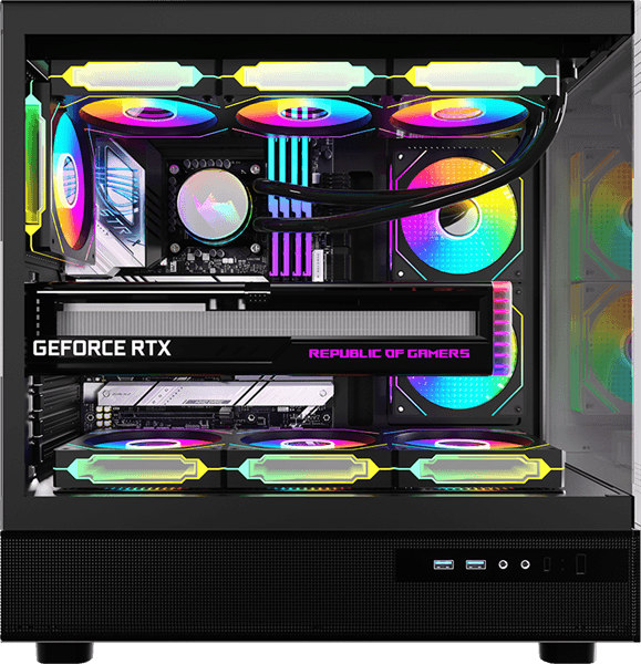 корпус Formula V Line Crystal Z8 Black, ATX, Left side Tempered Glass, Dual Front Panel with Tempered Glass & Mesh, TYPE-C*1, USB3.0*2