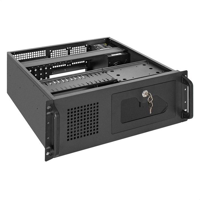 Exegate EX295911RUS Серверный корпус ExeGate Pro 4U450-17 <RM 19", высота 4U, глубина 450, БП 800PPH-SE 80 PLUS® Bronze, 2*USB>