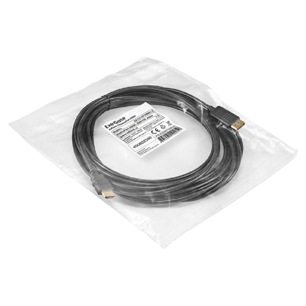 Exegate EX294712RUS Кабель DisplayPort-HDMI ExeGate EX-CC-DP-HDMI-7.5 (20M/19M, 7,5м, экран)