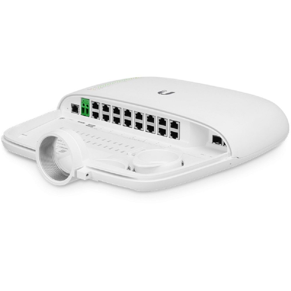 UBIQUITI EP-S16 PoE-коммутатор, 16х 1G RJ45, 2x SFP+, раздача Passive PoE, уличный корпус